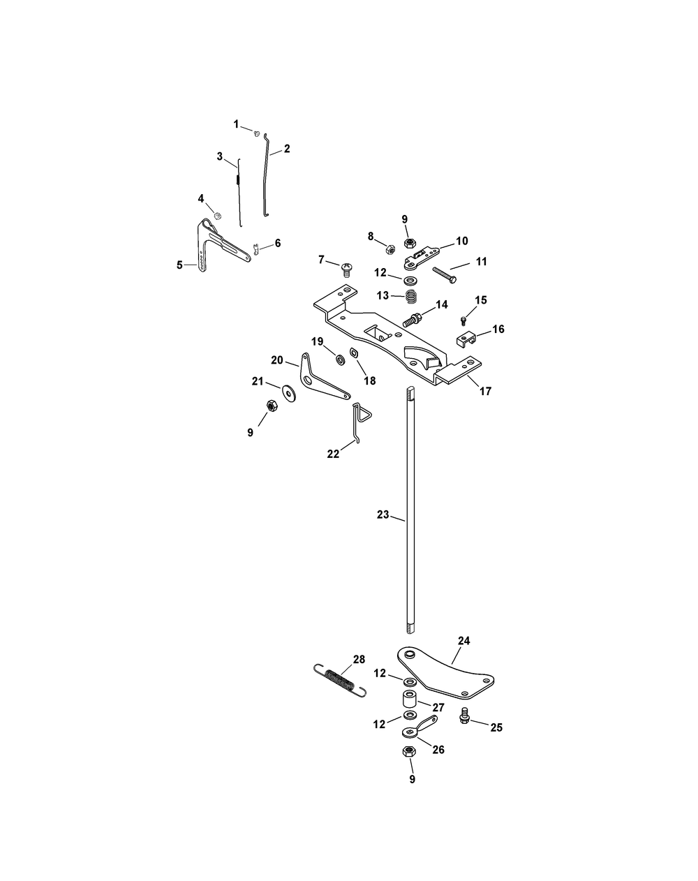 Kohler Cv730-3130 Engine Controls Diagram and Parts List for L48-KH (53AH8CTB050-25HP)(2011) Cub Cadet Lawn Tractor
